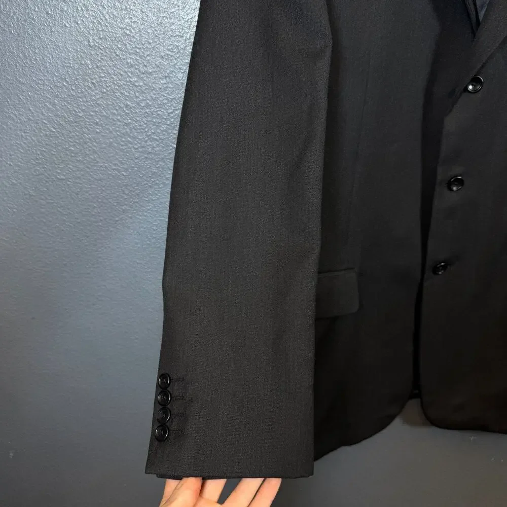 Zignone by Pavone 44 Long men’s gray suit with pants 36/32 wool 3 dots blazer